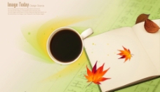 咖啡与书图片