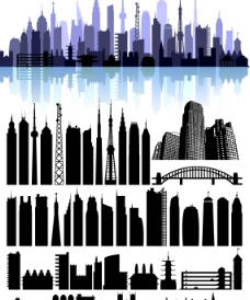 矢量图库城市建筑之形态各异图片
