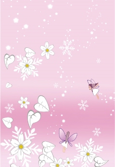 粉红白花图片