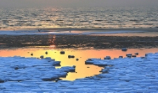 秦皇岛冬天的海图片