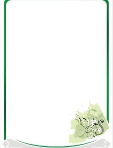 PSD花纹3宣传栏边框3绿色矢量花纹图片