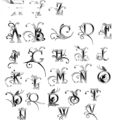 精品艺术字母数字符号笔刷图片