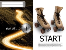 龙腾广告 平面广告PSD分层素材源文件 鞋子 时尚 运动 旱冰鞋