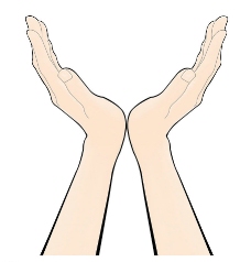 卡通手托太阳型