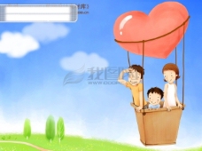 幸福生活HanMaker韩国设计素材库卡通漫画全家幸福家庭生活父母孩子可爱