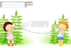 HanMaker韩国设计素材库背景卡通漫画可爱梦幻童年孩子女孩话筒
