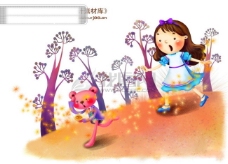 天真儿童HanMaker韩国设计素材库背景卡通漫画快乐天真孩子儿童画画熊猫
