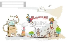 儿童生活线条风商务故事梦幻儿童卡通生活矢量素材HanMaker韩国设计素材库