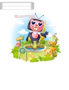 梦幻卡通儿童风景卡通风景儿童梦幻场景动画片HanMaker韩国设计素材库