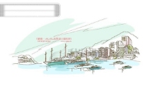 韩国风景城市风景II卡通城市漫画手绘HanMaker韩国设计素材库