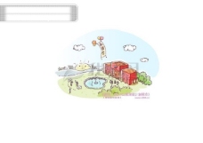 创意风景商务风景HanMaker韩国设计素材库卡通商务创意卡通房子树木