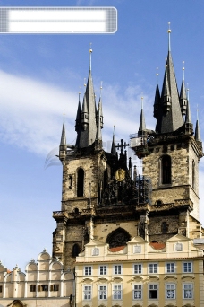 欧洲风情教堂城堡欧洲建筑建筑物