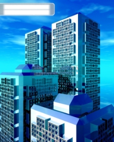 商业科技商业空间楼房建筑效果图高楼大厦高科技区水滴科幻