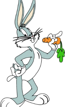 吃胡萝卜的兔八哥图片