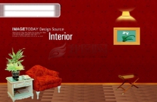 温馨居室家具家居室内地板沙发温馨影骑韩国实用设计分层源文件PSD源文件