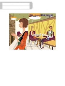 时尚女性生活爱上小资生活卡通人物女性时尚矢量素材矢量图片HanMaker韩国设计素材库