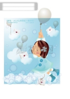 可爱小女孩卡通人物矢量素材矢量图片HanMaker韩国设计素材库