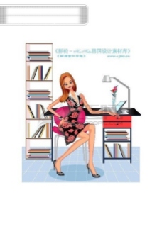 人物图库办公女郎商务女性女人卡通人物矢量素材矢量图片HanMaker韩国设计素材库