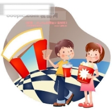 快乐生活快乐署假生活假日生活卡通人物矢量素材矢量图片HanMaker韩国设计素材库