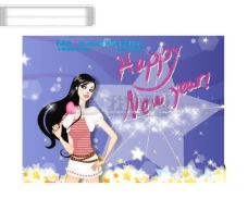 圣诞精品女孩矢量素材矢量图片HanMaker韩国设计素材库