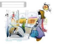 人物图库时尚女孩插画手绘人物矢量素材矢量图片HanMaker韩国设计素材库