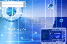 电子元件数据电子科技蓝色psd分层素材源文件09韩国设计元