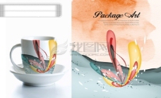 盘子盆家居生活陶瓷瓷器杯子茶壶花纹底纹psd分层素材源文件09韩国设计元素