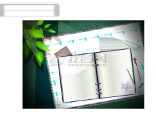 树叶叶子书籍笔记本记事本花朵矢量分层素材源文件韩国花纹图库